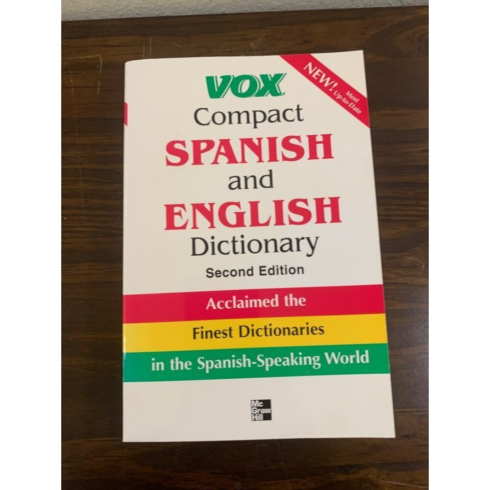 Spanish English Dictionary Second Edition Paperback LS11